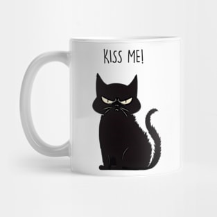 Kiss Me, Funny Cat Lover, Cat Owner Mug